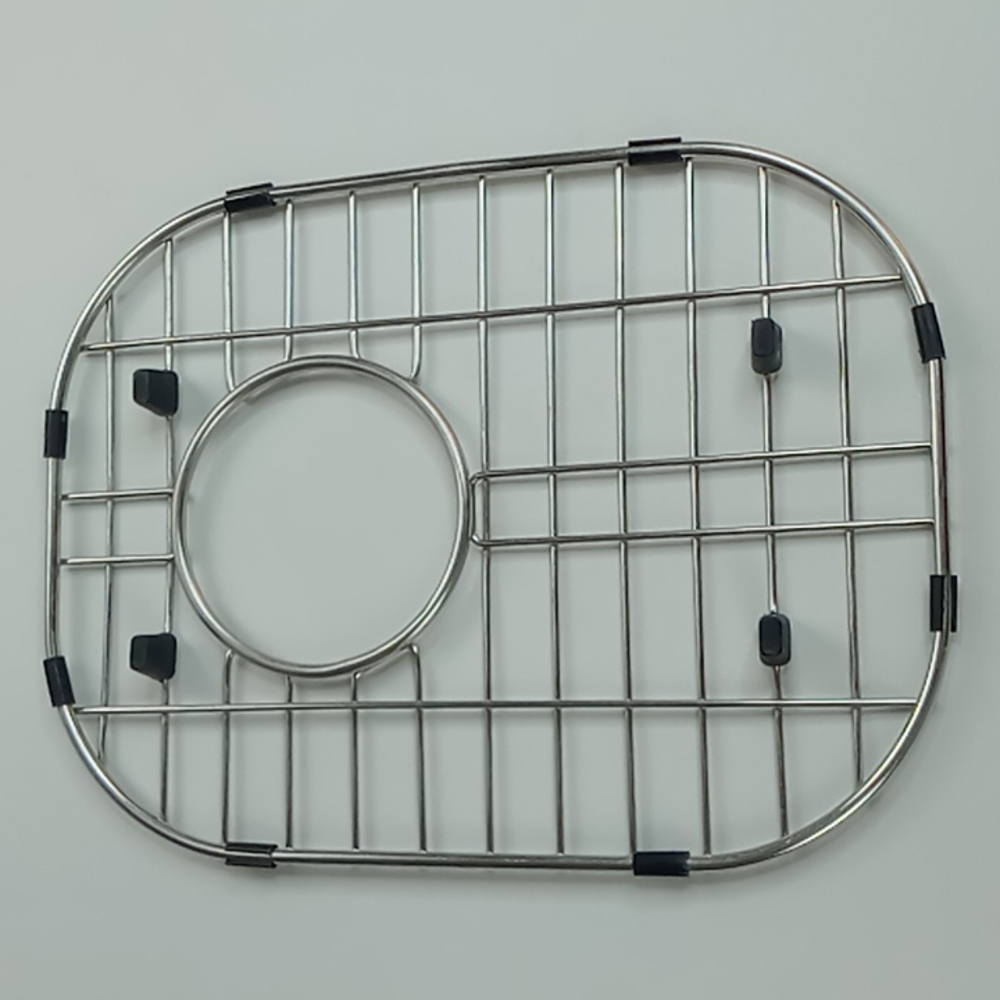 Stainless Steel Heavy Duty Dishwasher Safe Footed Sink Grids/Protectors Set Of 2 - Picture 12 of 13